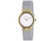 Bering 10126 001 Women s Stainless Silver Bracelet Band White Dial Watch