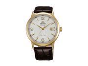 ORIENT MEN S SYMPHONY 41MM LEATHER BAND STEEL CASE AUTOMATIC WATCH FER27004W0