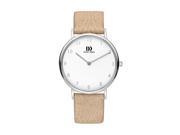 DANISH DESIGN WOMEN S BEIGE LEATHER BAND STEEL CASE QUARTZ WATCH IV26Q1173