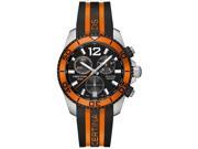Certina DS Action Chronograph Black and Orange Rubber Mens Watch C0134172705701