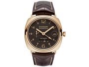PANERAI MEN S RADIOMIR 45MM BROWN LEATHER BAND AUTOMATIC ANALOG WATCH PAM00497