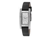Esprit Women s 20mm Chronograph Black Leather Mineral Glass Watch es106172002