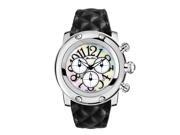 GLAM ROCK WOMEN S MIAMI 46MM BLACK LEATHER BAND SWISS QUARTZ WATCH GR11158N