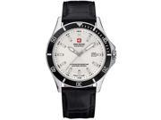 Swiss Military 42mm Black Calfskin Synthetic Sapphire Watch 06 4161.7.04.001.07