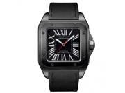 CARTIER MEN S 51MM BLACK LEATHER BAND STEEL CASE AUTOMATIC WATCH WSSA0006