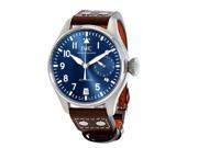 IWC MEN S 46MM BROWN LEATHER BAND STEEL CASE AUTOMATIC ANALOG WATCH IW500916