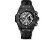 HUBLOT MEN S 45MM RUBBER BAND AUTOMATIC SKELETON DIAL WATCH 411.CI.1170.RX