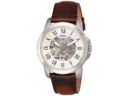 Fossil Men's Grant ME3099 Silver Leather Automatic Watch Fossil Men's Grant ME3099 Silver Leather Automatic Watch