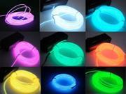EL FASH Wire Neon led Light Rope F Party BATTERY PACK 10 colosr hot 1M