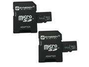 YUNEEC Typhoon H Quadcopter Drone Memory Card 2 x 64GB microSDXC Class 10 Extreme Memory Card with SD Adapter (2 Pack)