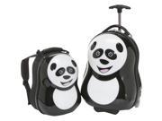HAPPY TRAVEL PALS KIDS ANIMAL LUGGAGE AND BACKPACK PANDA