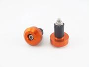 Custom Logo CNC Aluminum Large Bar Ends for Triumph 675 STREET TRIPLE Orange