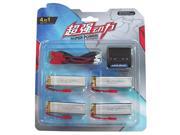 4pcs lot Syma S032G Wltoys V959V929 Udi U818A RC Helicopter Spare Parts Lipo Battery 3.7V 600mAh 20C with 4in1 charger 5 Cable
