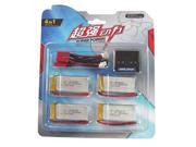 4pcs 3.7V 800mAh 20C Lipo Battery for DFD F181 F187 F163 H12C RC Helicopter 4in1 charger 4PCS JST XH cable