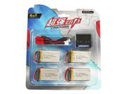 4pcs lot QuanQi HQ898B RC Helicopter drone Lipo Battery 3.7V 1200mAh 25c 4in1 Charger 4pcs JST XH Cable