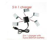 syma x5c parts X5 charger X5A X5C 1 RC Quadcopter Spare 5 in1 battery charger with 5pcs battery 500mah