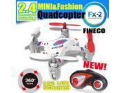 Original box Quadcopter FINECO FX 2 4CH MINI Fashion RC helicopter quadcopter drones Cool RC quadcopter toys vs cheerson cx 10