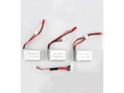 IUModel 3 x Upgrade 7.4V 1000mAh Li Po Battery with 1 to 3 Charging Cable for MJX X600 RC Hexacopter Drone parts