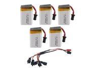 IUModel A pacl of 5 Pcs 7.4V 500mah lipo battery and 1 Pcs Multi port Charge Cable for JJRC H8C DFD F183 RC Quadcopter KH8C 002