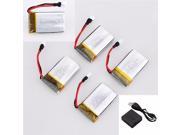 IUModel a Pack of 5 pcs 3.7V 720mAh Lipo Battery with 5 in1 charger for Syma X5 X5C Wltoys V931 F949 CX 30 RC quadcopter