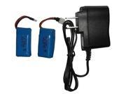 IUModel Wall Charger Pack Wall Charger and Two 7.4V 400mah Battery for NightHawk DM007 Spy Explorers Quadcopter