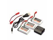 IUModel 3pcs 3.7V 1100MAH lipo battery Upgrade Battery with 1 To 3 charger for JJRC H11D H11C RC Quadcopter Spare Parts