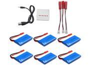 IUModel 6 x 3.7V 780mah battery For Wltoys V626 V636 V686 V686G V686J V686K 2.4Gh 4CH 6 Axis UAV FPV RC Quadcopter Drone 6 in1 Charger