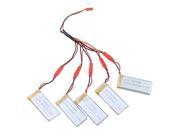 IUModel 5 PCS Upgrade 3.7V 800mah Rechargeable Lipo Battery for Wltoy JJRC v686 jjrc h12c 1315 1315s Rc Quadcopter Drone JST 1 to 5 Charging Cable