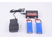 IUModel 2pcs 7.4V 1200mah Battery and 1 to 2 Charger for YIZHAN X6 JJRC Tarantula X6 H16 Rc Quadcopter Drone Spare Parts