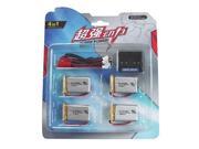 IUModel 4pcs Feiyu FY550 Huajun HJ818 HJ819 Hengdi 1315 RC Helicopter Lipo Battery 3.7V 650mAh 25C 4in1 charger 4PCS JST XH cable