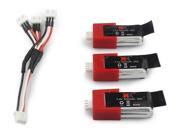 IUModel 3 PCS 3.7V 300mah lipo Battery and 1 PCS USB charging Cable for XK K120 RC Helicopter XK K120 battery