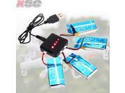 New 4pcs 25C 3.7V 600mAh Upgraded Battery 4 in 1 Charger for Syma X5 X5A X5C Quadcopter