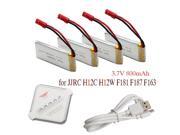 4pcs 3.7V 800mah lipo battery usb 4in1 charger for JJRC H12C H12W F181 F187 F163 Quadcopter part