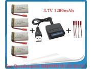 4pcs 1200mAh lipo battery 4in1 charger box for drone quadcopter hq898b JJRC h11d h11c