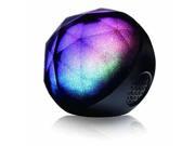 Crystals Magic Fantasy LED Discoloration Color Ball Remote Control Bluetooth Speaker Supports TF Card Slot Function Black Size 0.347 kg Color Black