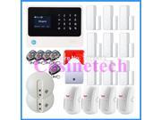 Newest G90B Wireless Wifi GSM Home Security Alarm System Touch Screen IOS Android APP Burglar Security Alarm Smoke Fire Detector