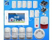 868MHZ FSK GSM Alarm System with menu in English German Italian Dutch French Czech Finnish for option Touch screen alarm system