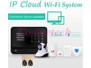 APP controlled smart home Security WIFI GSM alarm system IP camera alarm system with menu in English Spanish French Russian