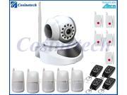 wireless network video WIFI camera alarm home alarm system with smart IOS and Android WIFI Security IP camera alarm system