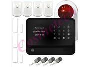 Intelligent IOS Android Home Security Wifi GSM alarm system with touch keypad GPRS in language English Spanish