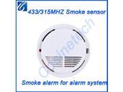 315MHZ 433MHZ wireless smoke sensor 1527 2262 smoke detector fire alarm sensor for Home security GSM PSTN alarm system