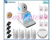 IP camera support alarm sensors with IOS Android Network Video alarm system with PIR sensor smoke detector WIFI camera alarm