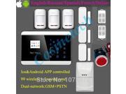 Customized GSM PSTN Alarm System kit Pet immune PIR detector door sensor with English French Russian Spanish Italian user manual