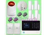 G90B Wireless Wifi GSM Home Security Alarm System Touch Screen IOS Android APP Burglar Security Alarm Smoke Fire Detector