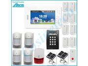 Hot selling smart APP home security GSM alarm system kit PIR sensor strobe siren external LED keypad panic button alarm panel