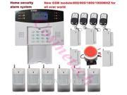 LCD display 107 zones home security GSM850 900 1800 1900MHz anti burglar SMS GSM alarm system in multi language drop shipping