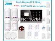 TFT color display GSM PSTN alarm panel English French Russian voice SMS App ios Android Home security GSM alarm system