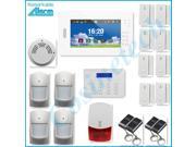 home security alarm 7 inch touch screen GSM alarm system smart IOS Android APP alarm panel with long life Li ion battery