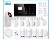 New Arrival Smart ios Android app LCD Touch Keypad PSTN alarm SMS GSM alarm System in English Russian French for option