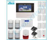 HOT selling home security 868MHZ alarm system with lithium battery 7 inch touch screen PSTN quad 4 band GSM alarm system